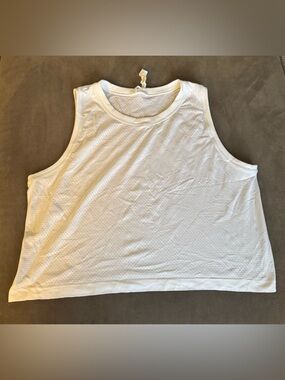 lululemon white perforated athletic tank